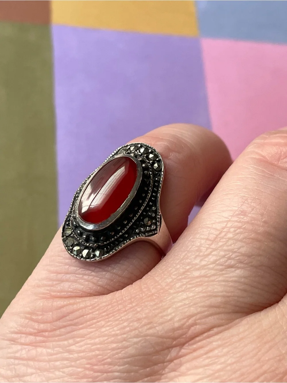 Vintage red stone
